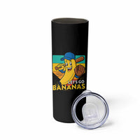 Lets Go Bananas Skinny Tumbler Funny Banana Baseball Fruit Sports Gift