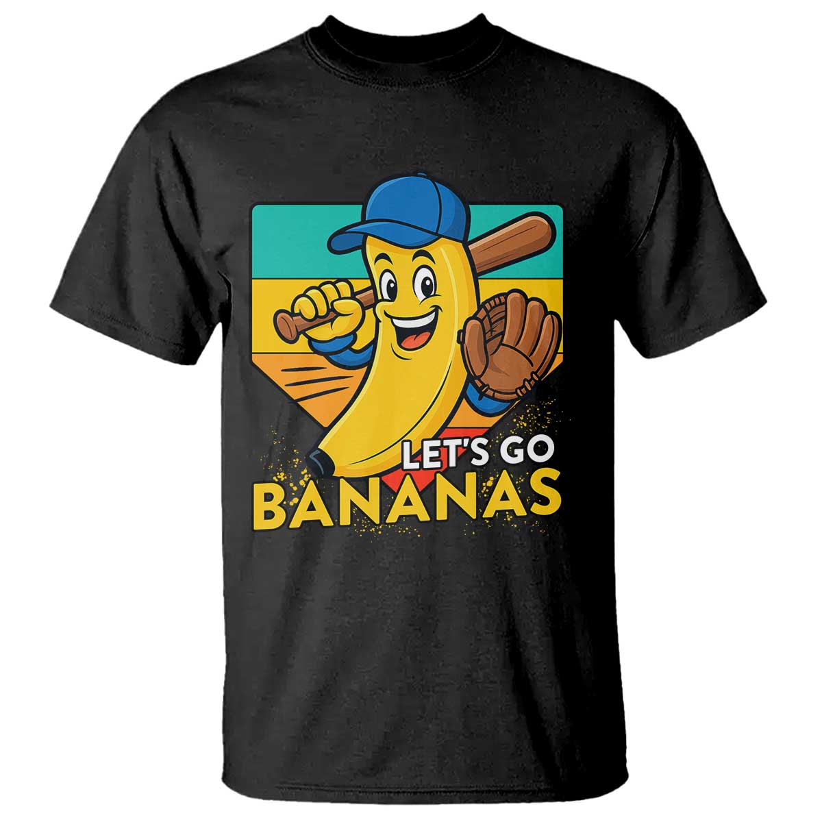Lets Go Bananas T Shirt Funny Banana Baseball Fruit Sports Gift - Wonder Print Shop