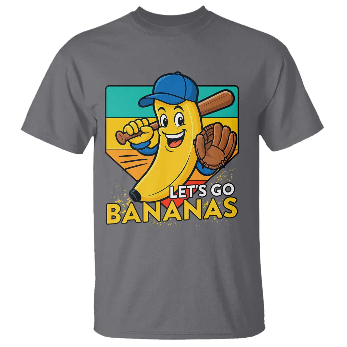 Lets Go Bananas T Shirt Funny Banana Baseball Fruit Sports Gift - Wonder Print Shop