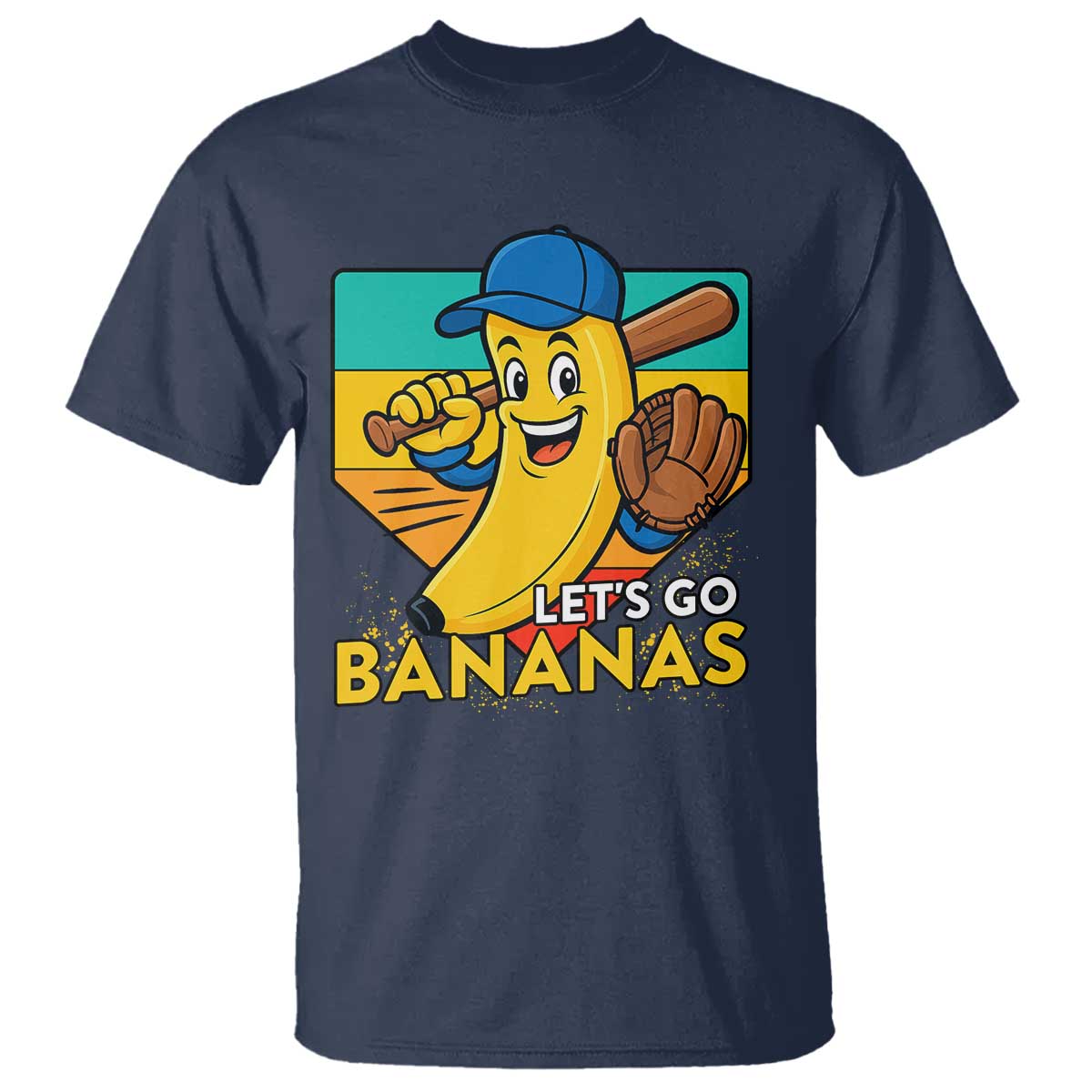 Lets Go Bananas T Shirt Funny Banana Baseball Fruit Sports Gift - Wonder Print Shop