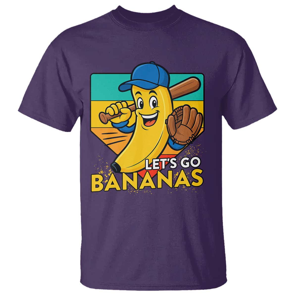 Lets Go Bananas T Shirt Funny Banana Baseball Fruit Sports Gift - Wonder Print Shop
