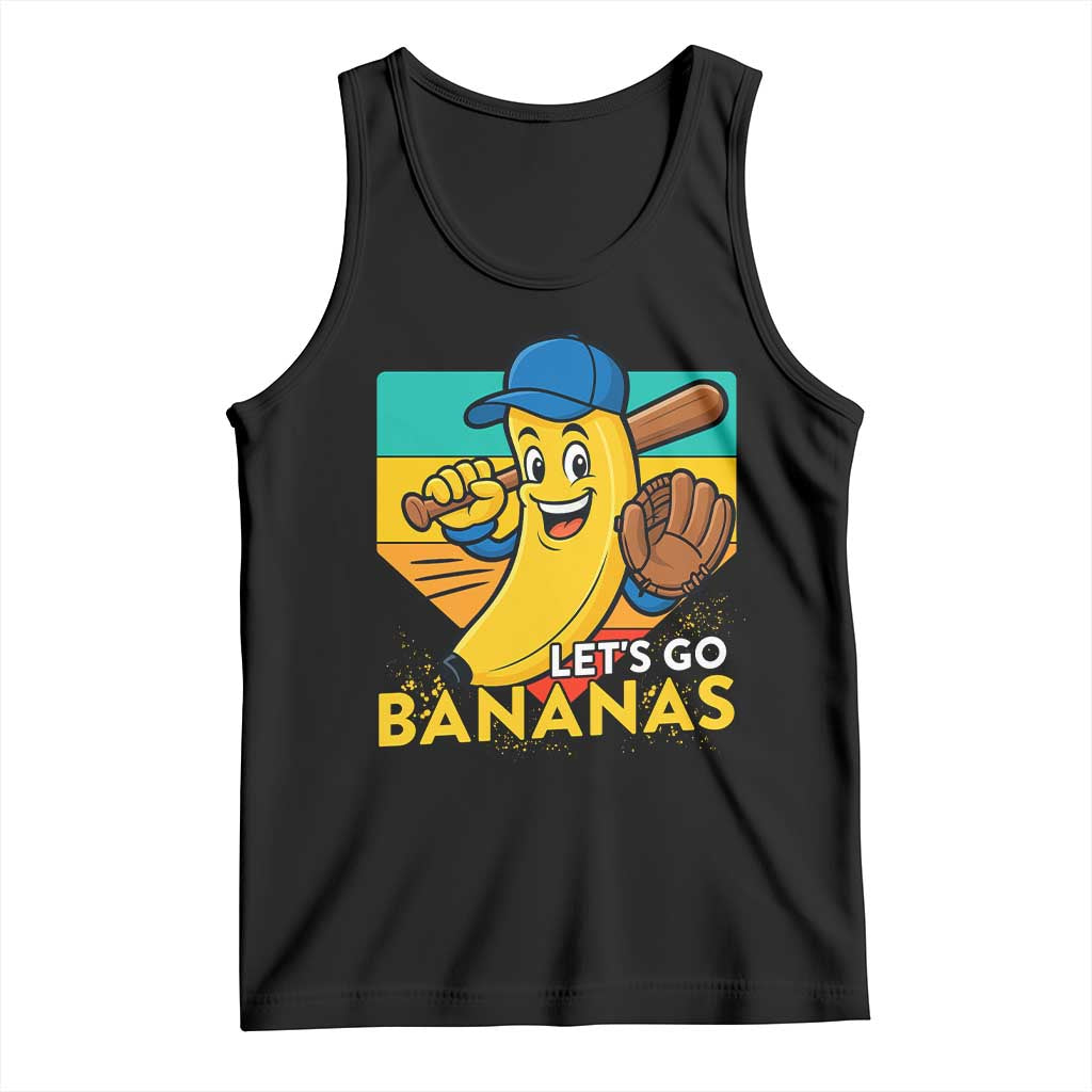 Lets Go Bananas Tank Top Funny Banana Baseball Fruit Sports Gift - Wonder Print Shop
