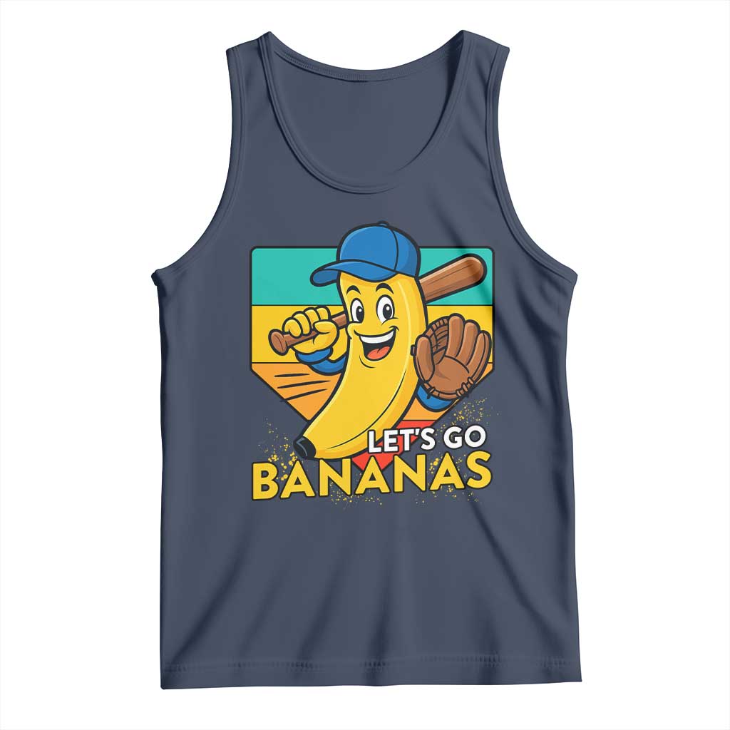 Lets Go Bananas Tank Top Funny Banana Baseball Fruit Sports Gift - Wonder Print Shop
