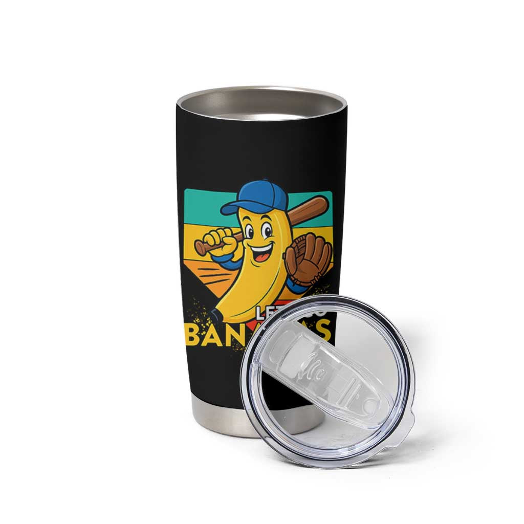 Lets Go Bananas Tumbler Cup Funny Banana Baseball Fruit Sports Gift