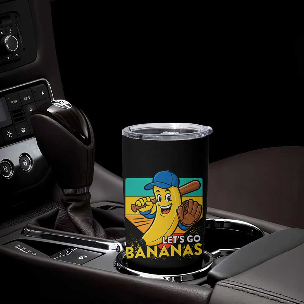 Lets Go Bananas Tumbler Cup Funny Banana Baseball Fruit Sports Gift