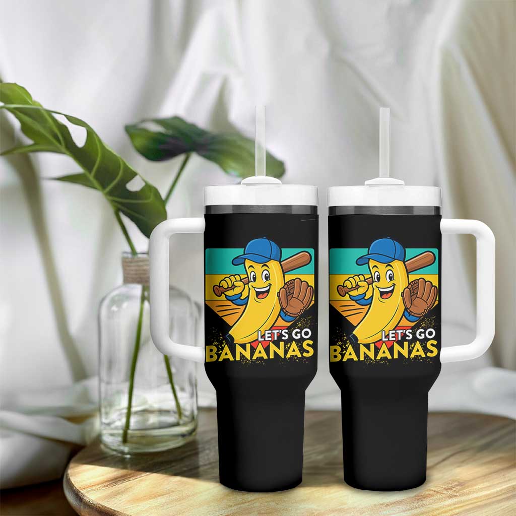 Lets Go Bananas Tumbler With Handle Funny Banana Baseball Fruit Sports Gift