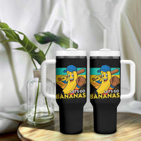 Lets Go Bananas Tumbler With Handle Funny Banana Baseball Fruit Sports Gift