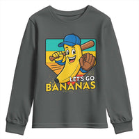 Lets Go Bananas Youth Sweatshirt Funny Banana Baseball Fruit Sports Gift - Wonder Print Shop
