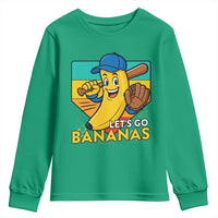 Lets Go Bananas Youth Sweatshirt Funny Banana Baseball Fruit Sports Gift - Wonder Print Shop