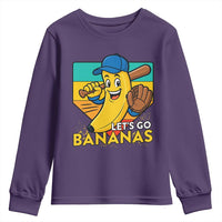 Lets Go Bananas Youth Sweatshirt Funny Banana Baseball Fruit Sports Gift - Wonder Print Shop