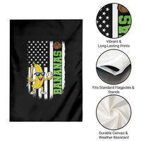 Banana Playing Baseball Lover Garden Flag Retro American Flag - Wonder Print Shop