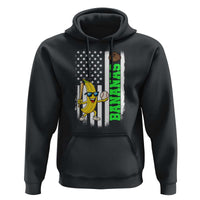 Banana Playing Baseball Lover Hoodie Retro American Flag - Wonder Print Shop
