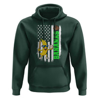 Banana Playing Baseball Lover Hoodie Retro American Flag - Wonder Print Shop