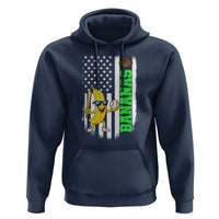 Banana Playing Baseball Lover Hoodie Retro American Flag - Wonder Print Shop