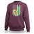 Banana Playing Baseball Lover Sweatshirt Retro American Flag - Wonder Print Shop