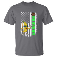 Banana Playing Baseball Lover T Shirt Retro American Flag - Wonder Print Shop