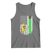 Banana Playing Baseball Lover Tank Top Retro American Flag - Wonder Print Shop