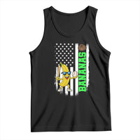 Banana Playing Baseball Lover Tank Top Retro American Flag - Wonder Print Shop