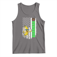 Banana Playing Baseball Lover Tank Top Retro American Flag - Wonder Print Shop