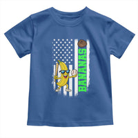Banana Playing Baseball Lover Toddler T Shirt Retro American Flag - Wonder Print Shop