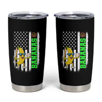 Banana Playing Baseball Lover Tumbler Cup Retro American Flag