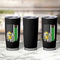 Banana Playing Baseball Lover Tumbler Cup Retro American Flag