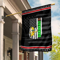 Banana Playing Baseball Lover Garden Flag Retro American Flag