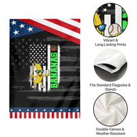 Banana Playing Baseball Lover Garden Flag Retro American Flag