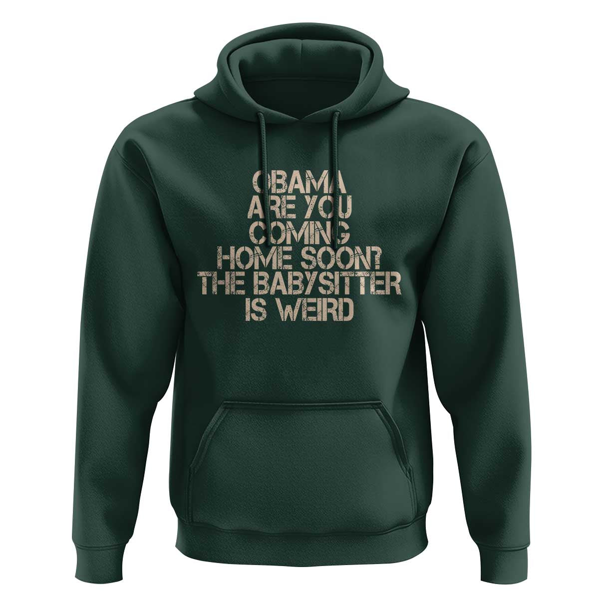 Funny Obama Joke Hoodie The Babysitter Is Weird Political Humor