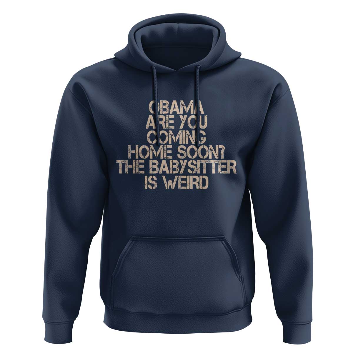 Funny Obama Joke Hoodie The Babysitter Is Weird Political Humor