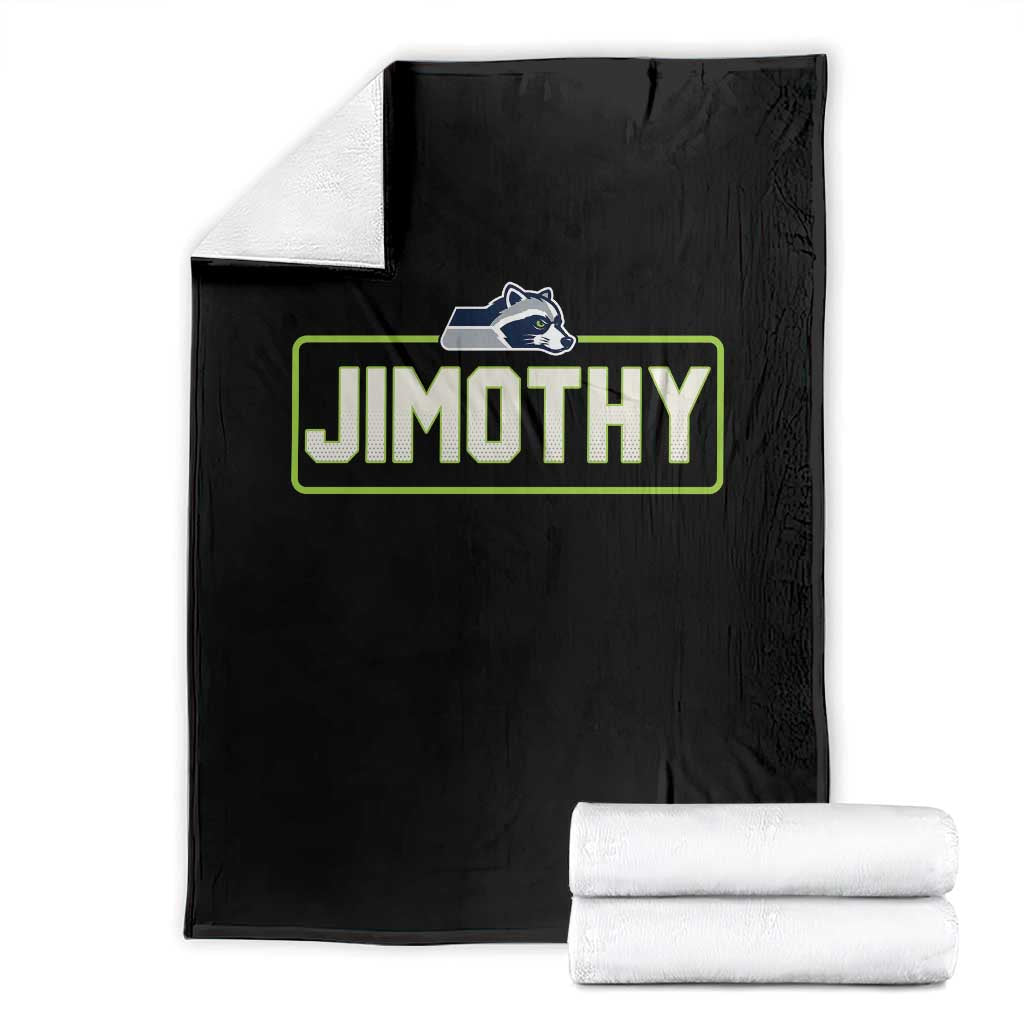 Funny Seattle Jimothy The Raccoon Throw Blanket Football Parody Viral Trash Panda Feral Meme