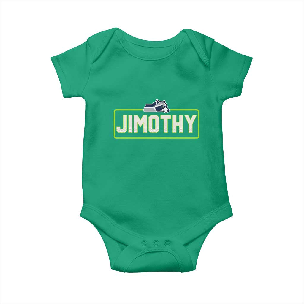 Funny Seattle Jimothy The Raccoon Baby Onesie Football Parody Viral Trash Panda Feral Meme