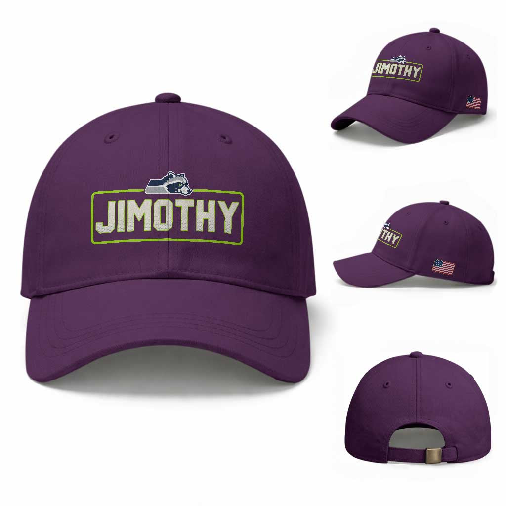 Funny Seattle Jimothy The Raccoon Baseball Cap Football Parody Viral Trash Panda Feral Meme
