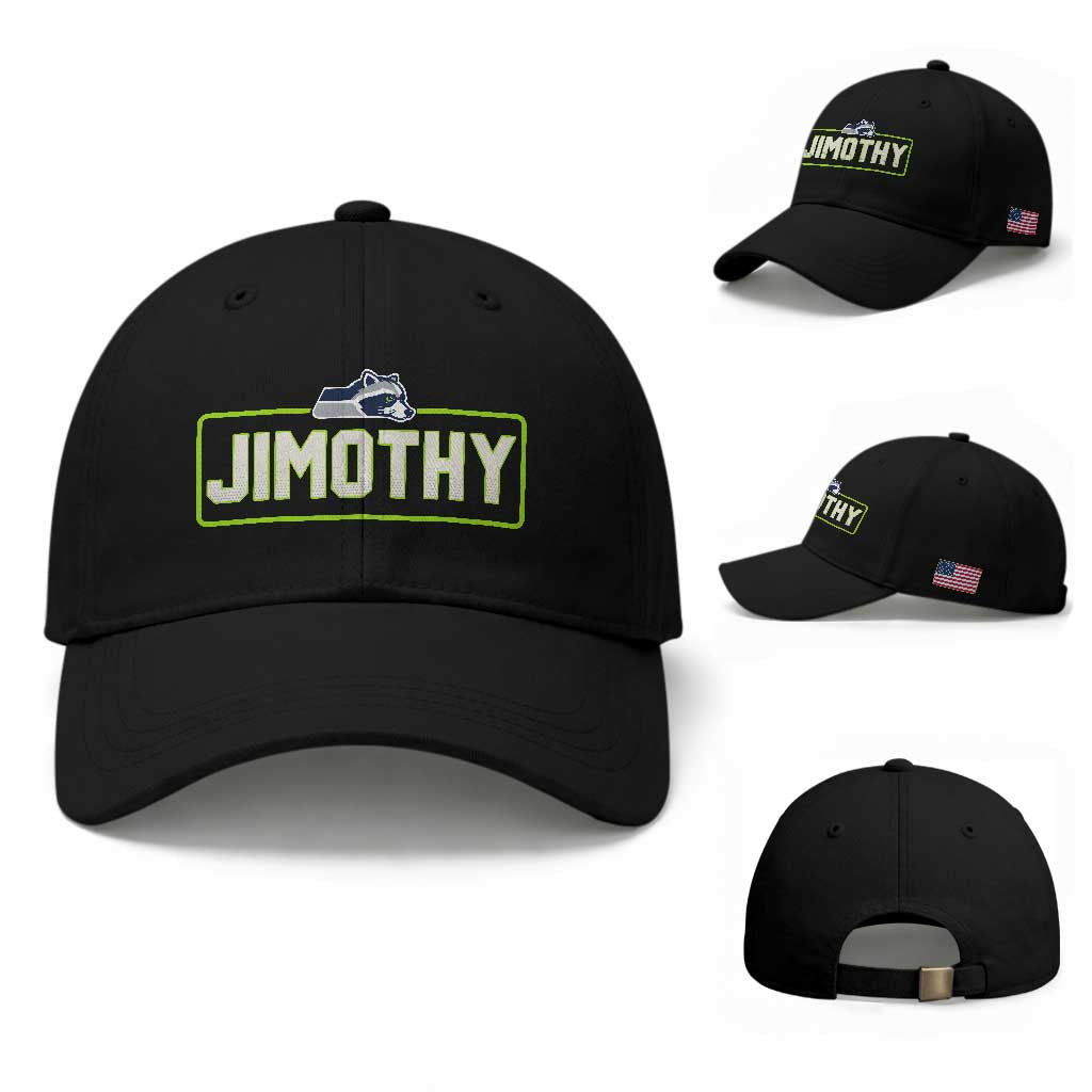Funny Seattle Jimothy The Raccoon Baseball Cap Football Parody Viral Trash Panda Feral Meme