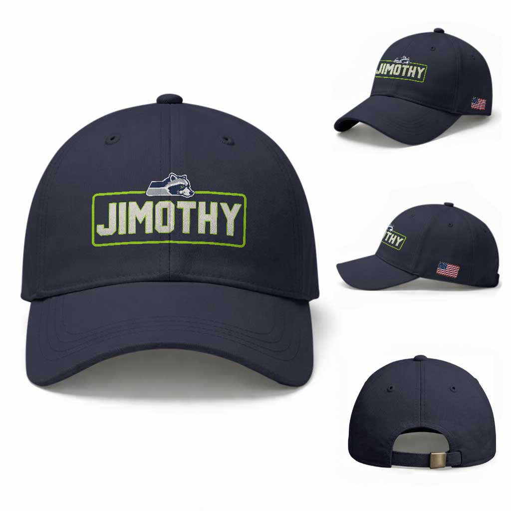 Funny Seattle Jimothy The Raccoon Baseball Cap Football Parody Viral Trash Panda Feral Meme