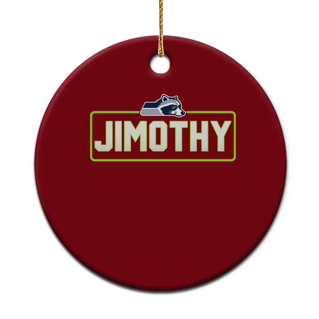Funny Seattle Jimothy The Raccoon Ceramic Ornament Football Parody Viral Trash Panda Feral Meme