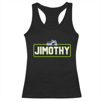 Funny Seattle Jimothy The Raccoon Racerback Tank Top Football Parody Viral Trash Panda Feral Meme