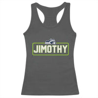 Funny Seattle Jimothy The Raccoon Racerback Tank Top Football Parody Viral Trash Panda Feral Meme
