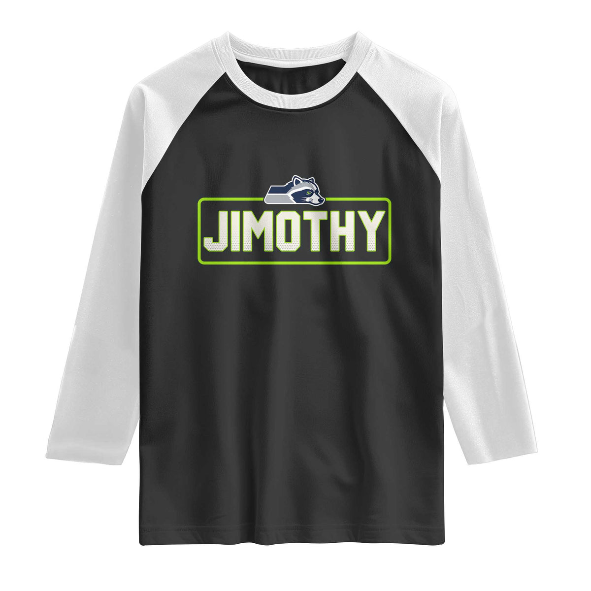 Funny Seattle Jimothy The Raccoon Raglan Shirt Football Parody Viral Trash Panda Feral Meme