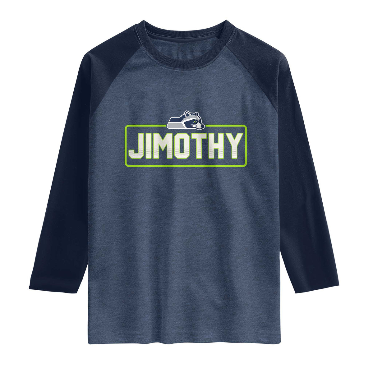 Funny Seattle Jimothy The Raccoon Raglan Shirt Football Parody Viral Trash Panda Feral Meme