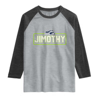 Funny Seattle Jimothy The Raccoon Raglan Shirt Football Parody Viral Trash Panda Feral Meme