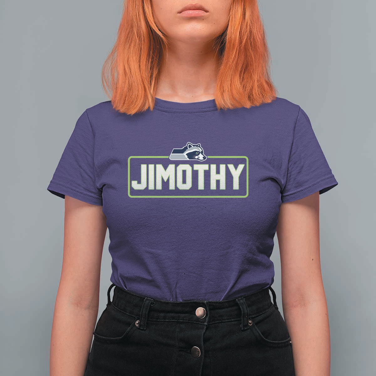 Funny Seattle Jimothy The Raccoon T Shirt For Women Football Parody Viral Trash Panda Feral Meme