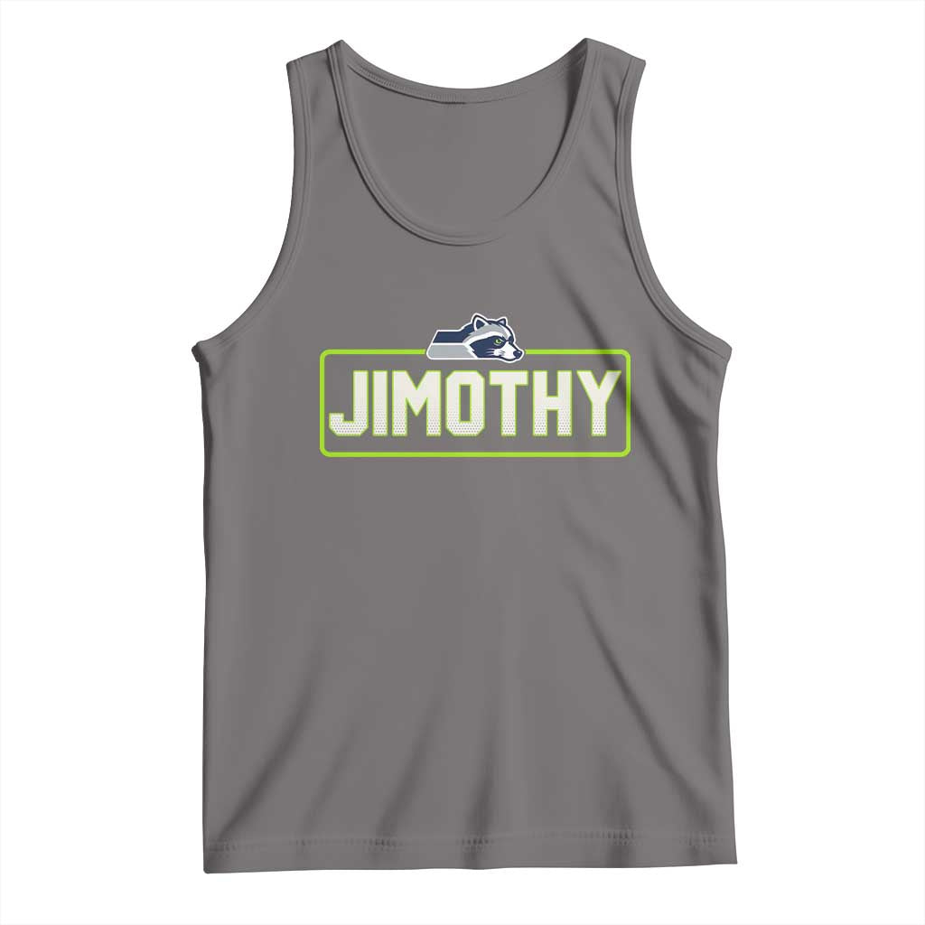 Funny Seattle Jimothy The Raccoon Tank Top Football Parody Viral Trash Panda Feral Meme