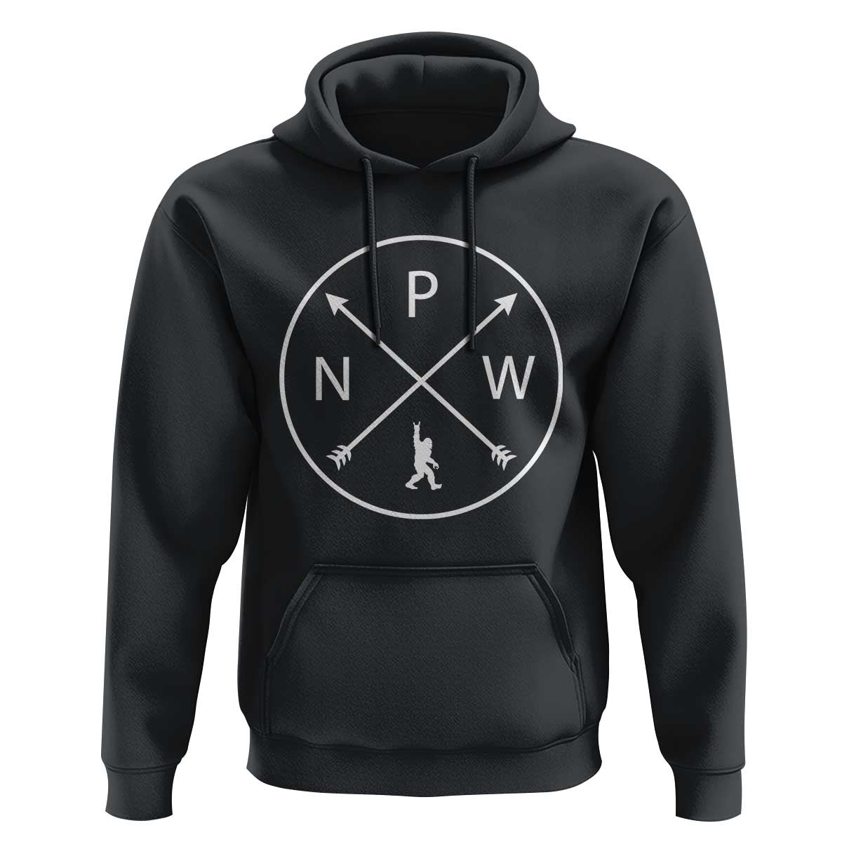 PNW Bigfoot Crossed Arrows Pacific Northwest Pride Hoodie