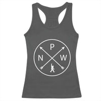PNW Bigfoot Crossed Arrows Pacific Northwest Pride Racerback Tank Top