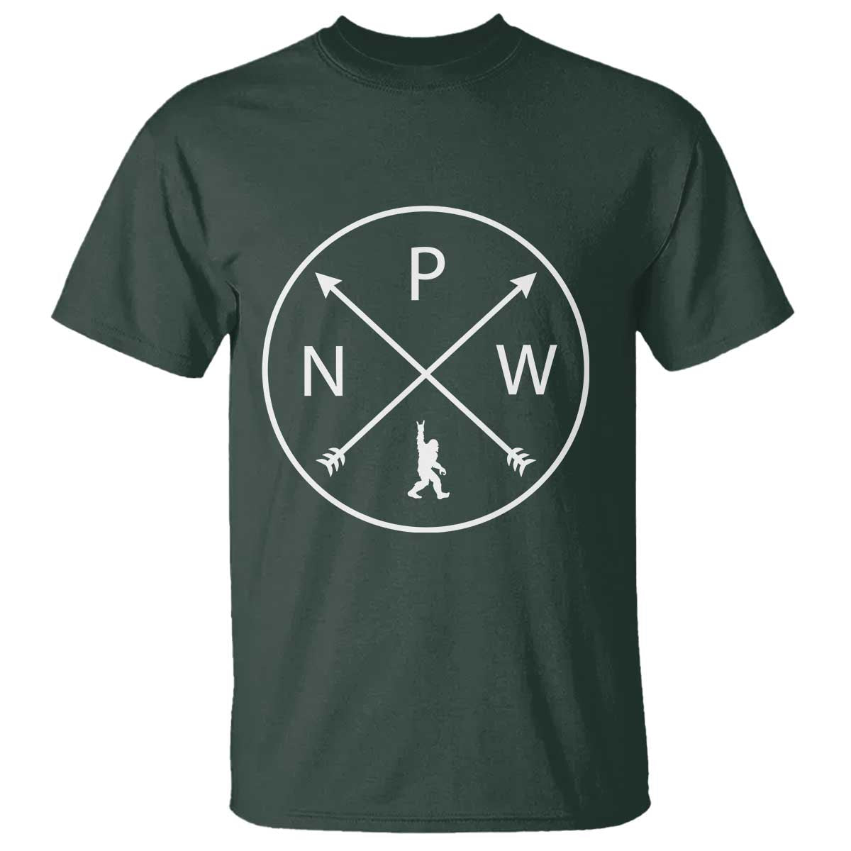 PNW Bigfoot Crossed Arrows Pacific Northwest Pride T Shirt