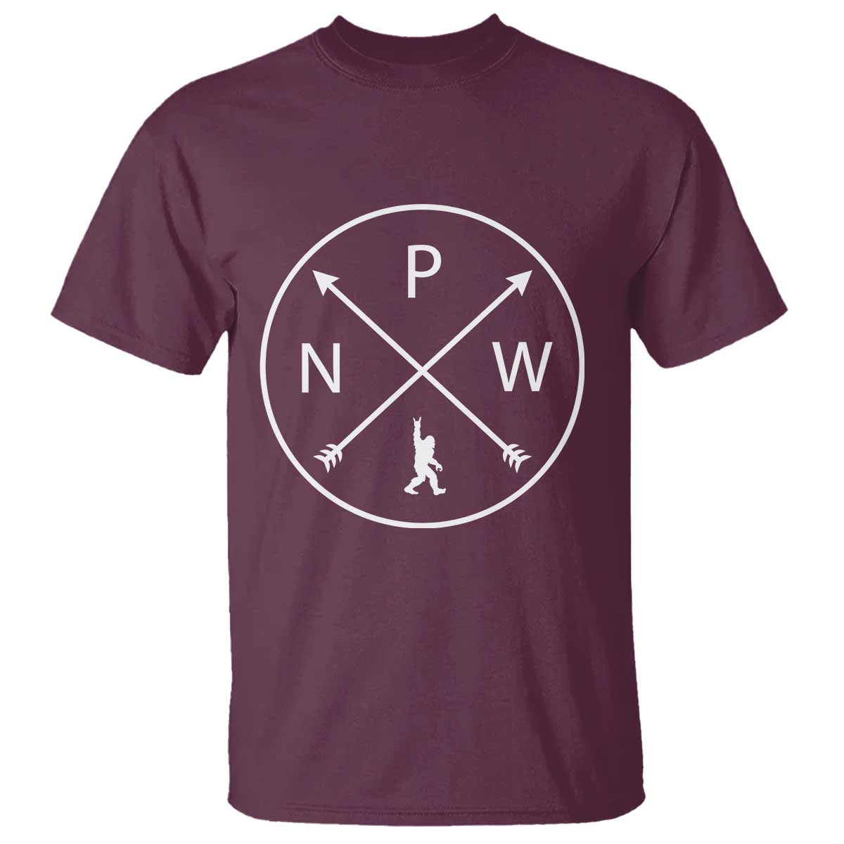 PNW Bigfoot Crossed Arrows Pacific Northwest Pride T Shirt