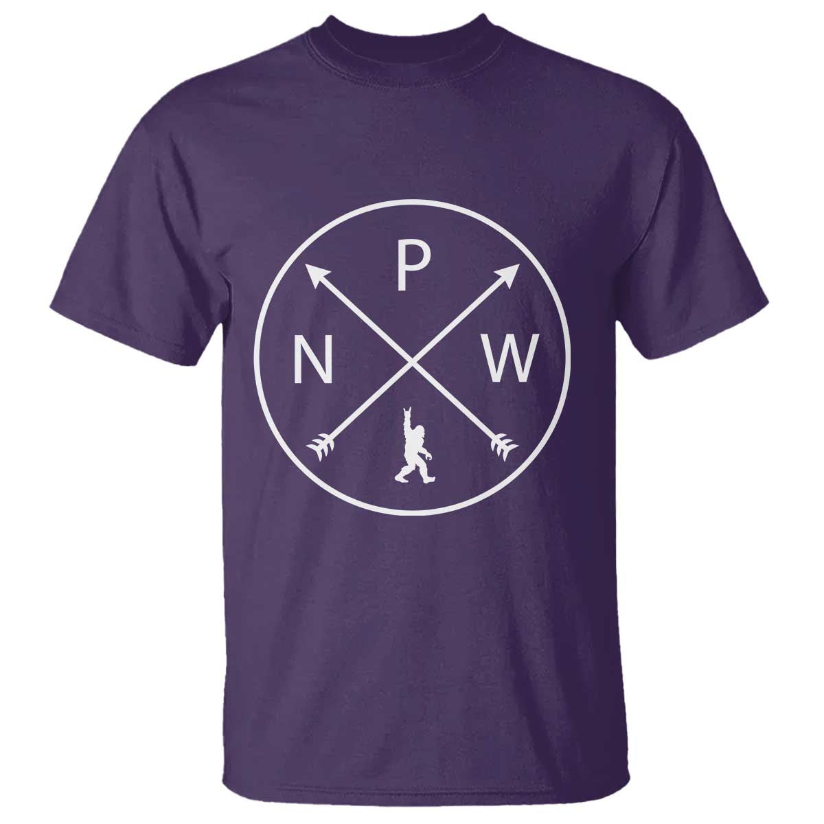 PNW Bigfoot Crossed Arrows Pacific Northwest Pride T Shirt