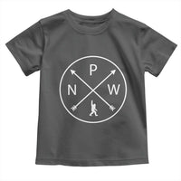 PNW Bigfoot Crossed Arrows Pacific Northwest Pride Toddler T Shirt