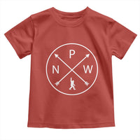 PNW Bigfoot Crossed Arrows Pacific Northwest Pride Toddler T Shirt
